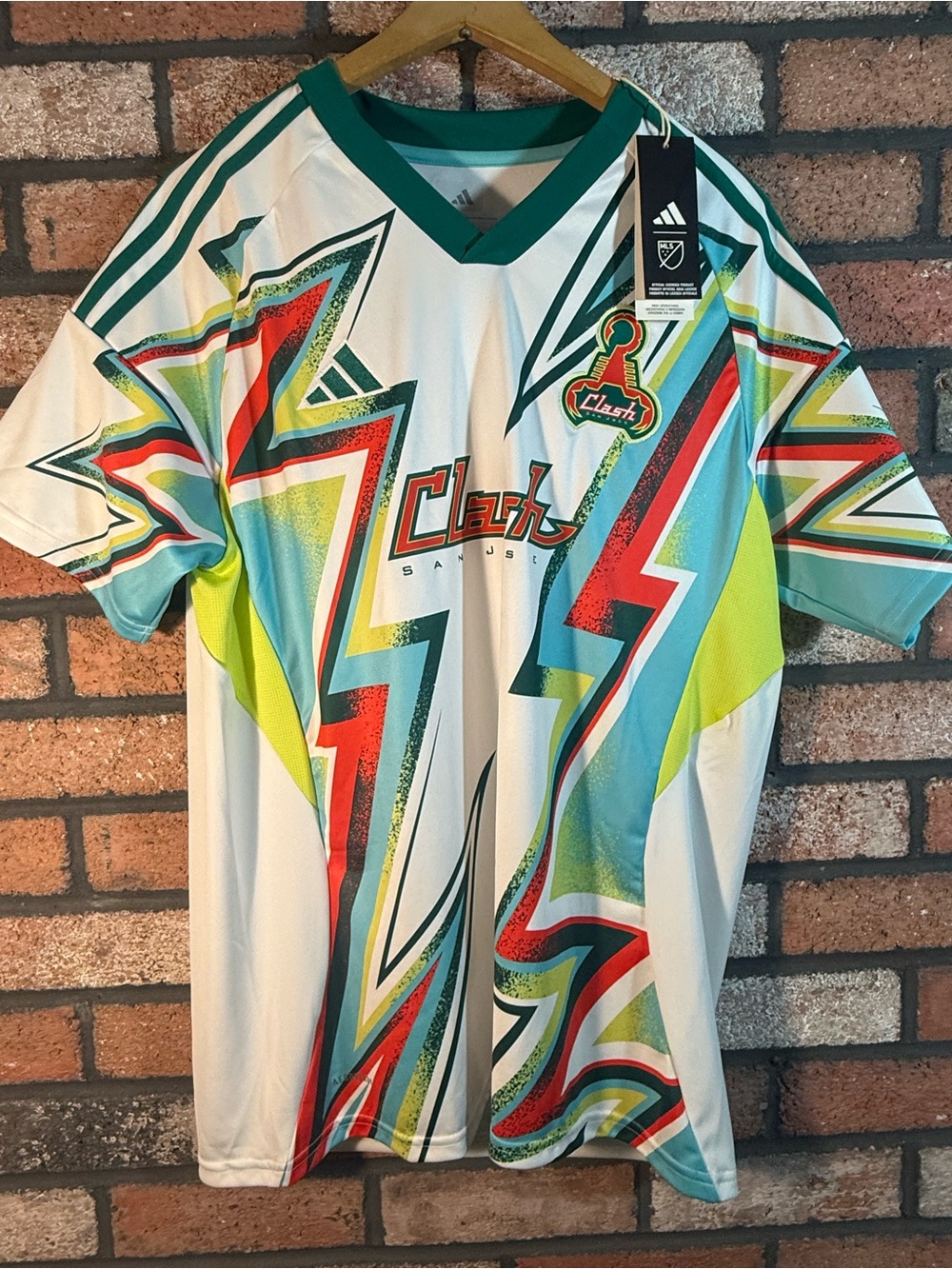 San Jose Clash Earthquakes Jersey | Mens Large | Adidas Authentic Collection MLS